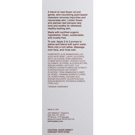 Spumă de curățare, John Masters Organics, față, maron, 112 ml
