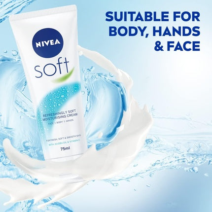 Cremă hidratantă Nivea Soft, 75 ml