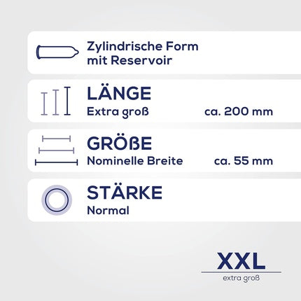 Prezervative, Ritex, XXL, roșu, 8 bucăți