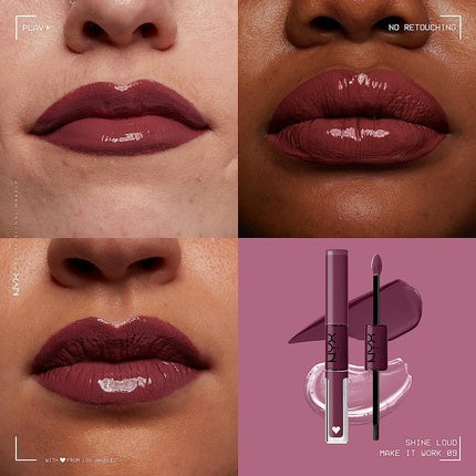Ruj lichid, NYX, Shine Loud Make It Work, prună
