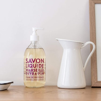 Săpun lichid pentru mâini, Compagnie de Provence, Figue de Provence, 495ml, transparent cu pompă