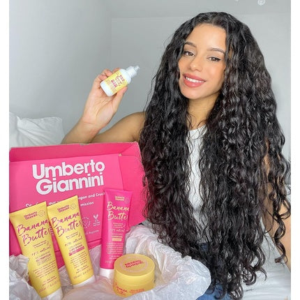 Conditioner Umberto Giannini Banana Butter, cremă galbenă, 200g