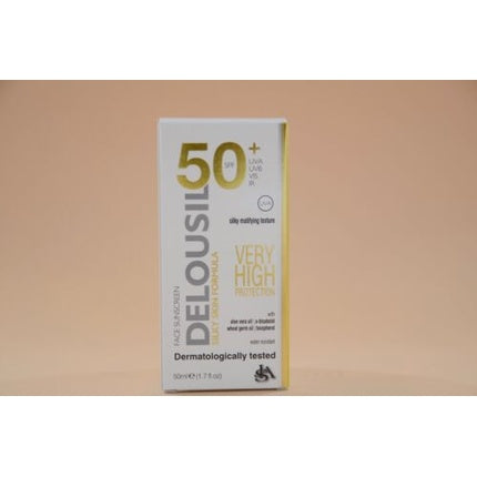 Cremă de Protecție Solară, Delousil, SPF 50+, alb