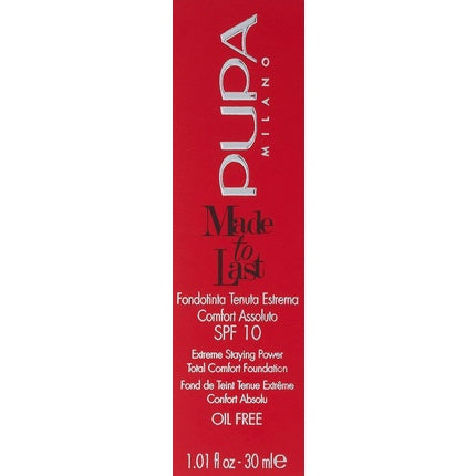 Fond de ten Pupa Milano Made To Last Porcelain 30ml
