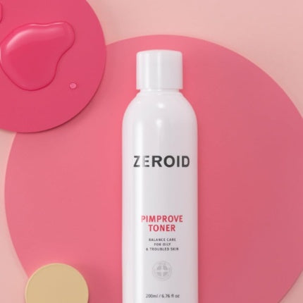 Tonik Zeroid Pimprove 200ml cu acid salicilic, zinc și ceramide pentru piele grasă și predispusă la acnee