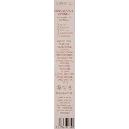 Contur de buze, Makeup Revolution, Renaissance, maro, waterproof