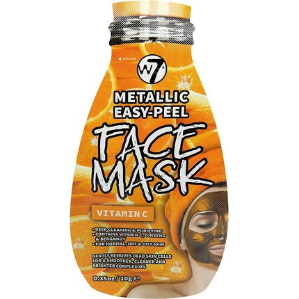 Mască Facială W7 Metallic Easy Peel cu Vitamina C, 10g