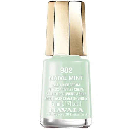 Lac de unghii Mavala 982 Naive Mint, culoare verde mentă, capacitate 5ml