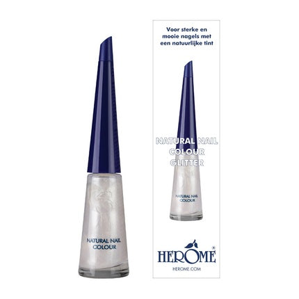 Lac de unghii Herome Natural Nail Colour Glitter - Culoare Argintie
