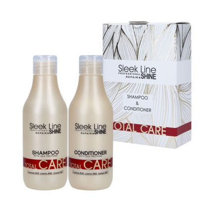 Set Îngrijire Păr, Stapiz, Sleek Line, 300ml, auriu