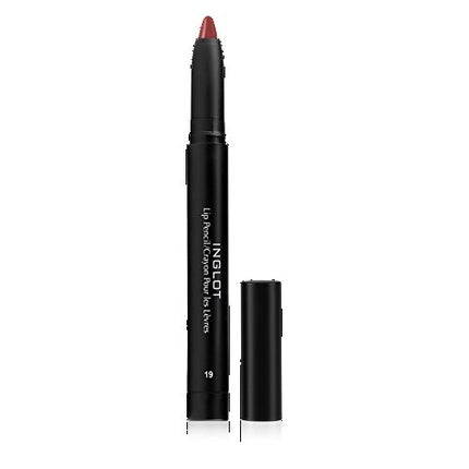 Creion buze Inglot Lip Pencil Matte cu ascuțitor 19, culoare roșu intens