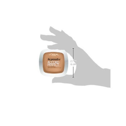 Pudră compactă L'Oréal Paris Accord Parfait D7 Canelle Matte, unificatoare, 9g
