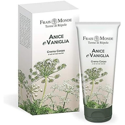 Crema de corp, Frais Monde, Anise e Vaniglia, alb-verzui, 200 ml