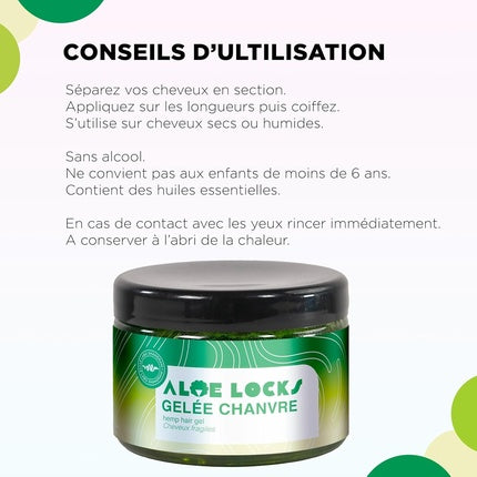 Gel Aloe Locks, Gelée Chanvre pentru Locks și Împletituri, 350 g