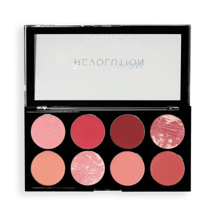 Paleta de farduri Revolution Ultra Blush Palette - 8 nuanțe matte și shimmer