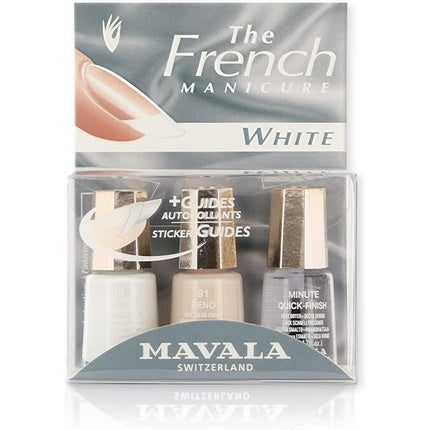 Set Manicure French Mavala The French Manicure White - 3 sticle, culoare alb
