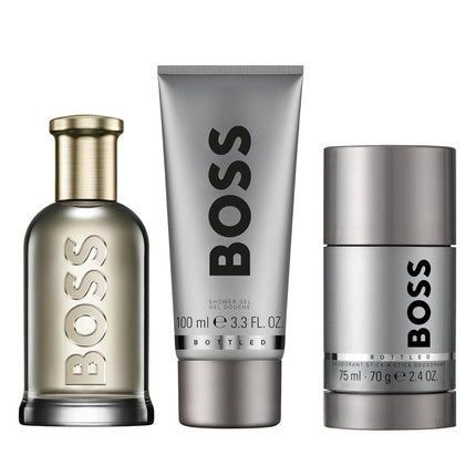 Set Parfum Hugo Boss Bottled, 75ml + 100ml + Deodorant, Argintiu
