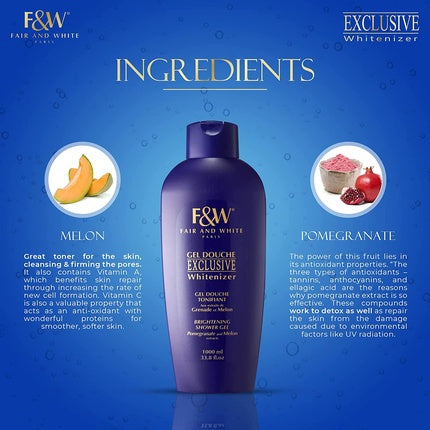 Gel Douchă Exclusiv Fair & White, 1000ml, Culoare mov