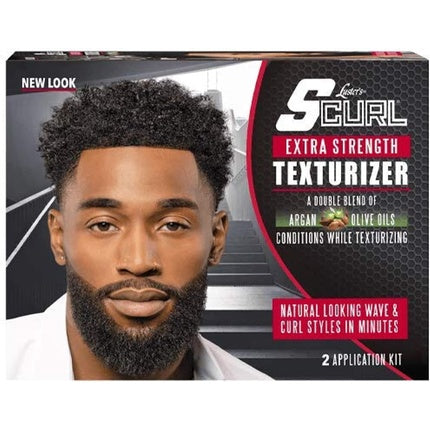 Kit texturizare păr bărbați, Luster's S-Curl, Extra Strength, cu ulei de măsline și argan, 410g