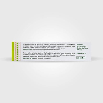 Cremă față, Vividus, Tea Tree, 50 ml, alb-verde