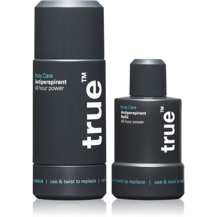 Set Deodorant Antiperspirant True Men 48 Hour Power Promo Set Per Uomo, negru