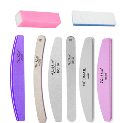 NeoNail Buffer de unghii, Roz, Forma Trapezoidală
