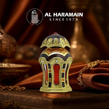 Parfum Al Haramain Rafia Gold, 20ml, aur-negru