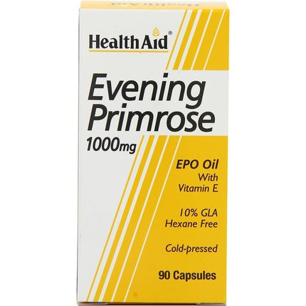 Supliment HealthAid Evening Primrose Oil 1000mg capsule, 90 buc, galben