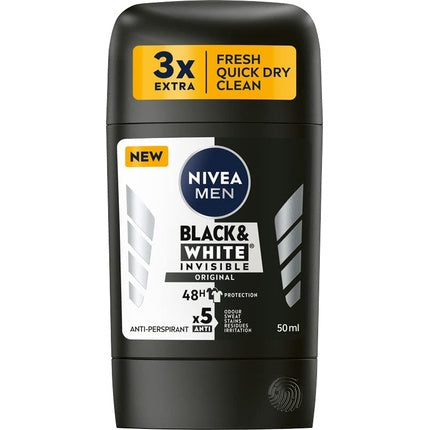 Deodorant stick, Nivea, Black & White Original, 50ml