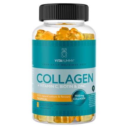 Vitayummy Collagen Tropical, Vitamine gummies, 60 bucăți, Aport de colagen marin și vitamina C