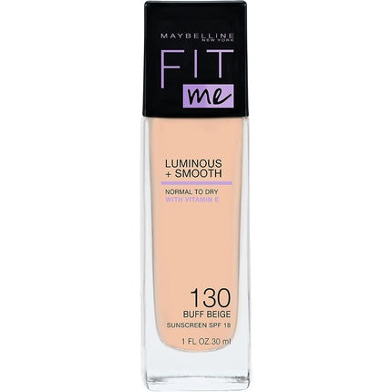 Fond de ten cu SPF 18, Maybelline New York, Fit Me!, Buff Beige, 30ml