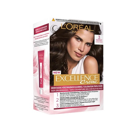 Vopsea de păr, L'Oréal Paris, Excellence, castaniu închis