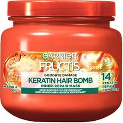 Mască de păr Garnier Fructis Goodbye Damage Keratin Hair Bomb, 390g, Portocaliu