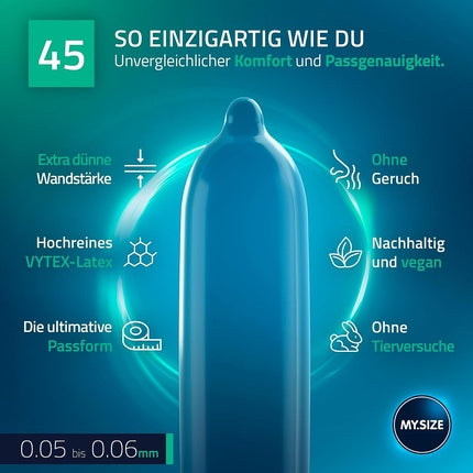 Prezervative My.Size PRO, 45mm, 10 bucati