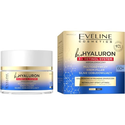 Cremă față, Eveline, Bio Hyaluron Multi Nourishing, 60+