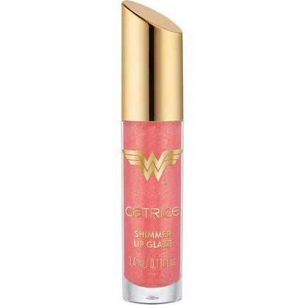 Gloss de buze Catrice Wonder Woman Shimmer Lip Glaze No. 020, roz cu uleiuri