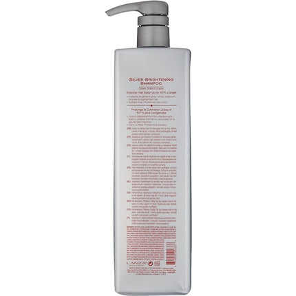 Șampon L'Anza Healing ColorCare Silver Brightening, 1000 ml, argintiu