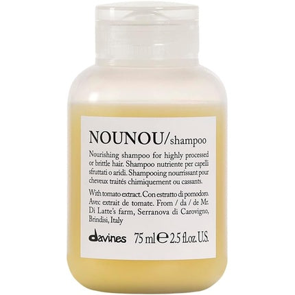 Șampon Davines Nounou, 75ml, Extract de roșie, Pentru păr deteriorat