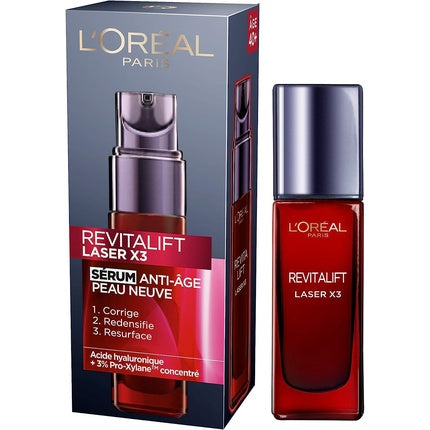 Serum Antirid L'Oréal Paris Revitalift Laser X3 cu Acid Hialuronic