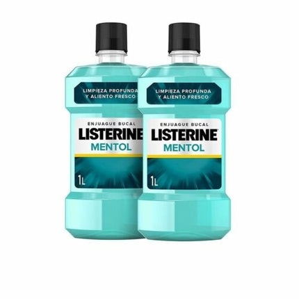 Enjuagă Bucal Listerine Menthol 1L (pachet de 2)
