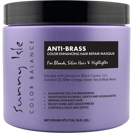 Masca de păr anti-gălbuie Sunny Isle, 16oz, violet
