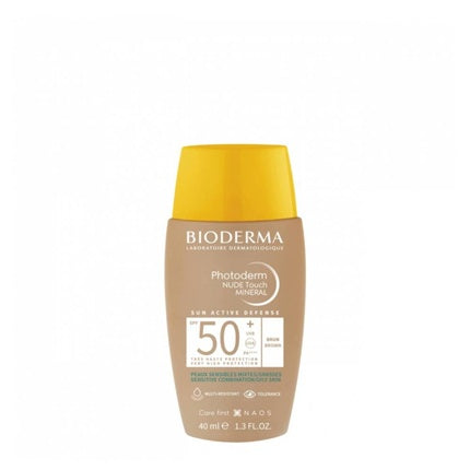 Cremă facială fotoprotectoare Bioderma Photoderm Nude Touch Mineral SPF50+, Bronzer, 40ml