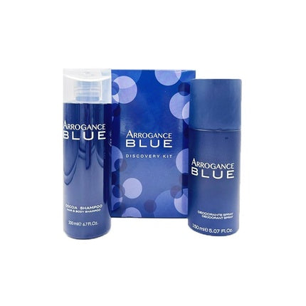 Set cadou bărbați, Arrogance Blue, șampon duș 200ml și spray deodorant 150ml