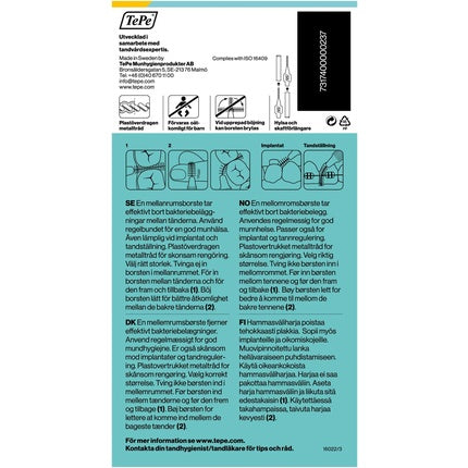 Periuță interdentară TePe 0.7mm galben, ambalaj 8 buc