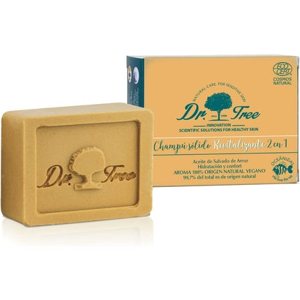 Șampon solid 2-în-1, Dr. Tree, revitalizant, 75g