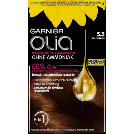 Vopsea de păr permanentă Garnier Olia 5.3 Golden Brown