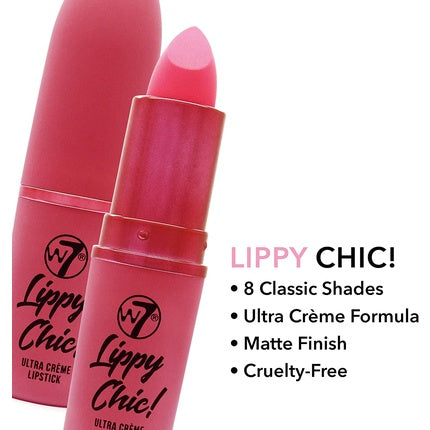 Ruj mat W7 Lippy Chic Back Chat, roz