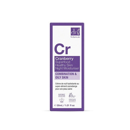 Cremă de noapte, Dr Botanicals, Cranberry, 30ml