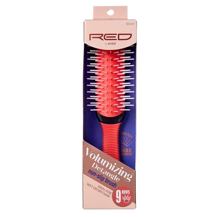 Perie de Păr KISS RED Volumizing Detangle 9 Rânduri