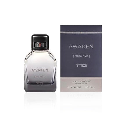 Parfum TUMI Awaken For Men 100ml EDP Spray pentru bărbați, sticlă transparentă cu capac negru